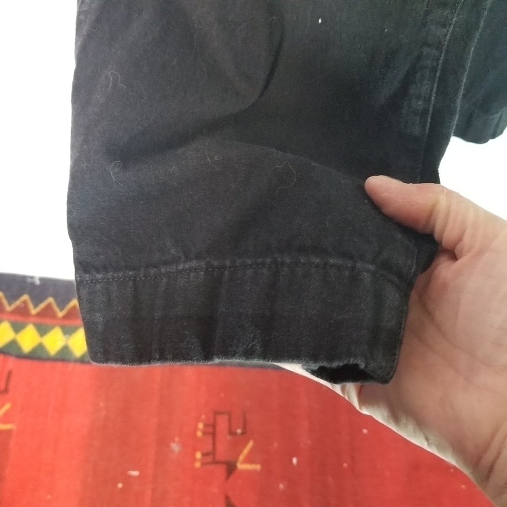 Edwin Harlow Anthropologie Jeans Relaxed Tapered Pleated Waist Nero 27 30 - Picture 13 of 16